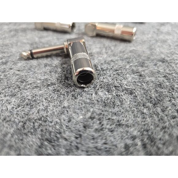 5 Pack of 6.3mm 1/4 inch Stereo Right Angle 90 Degree Instrument Audio Jack Plug - Picture 5 of 7